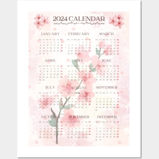 2024 Sakura wall calendar Posters and Art